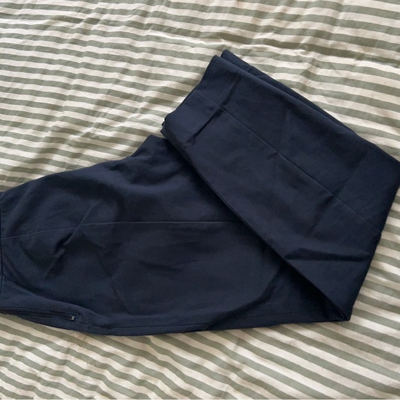 Everlane Blue The Size Zip Stretch Cotton Work Career Pants. - Picture 2 of 3